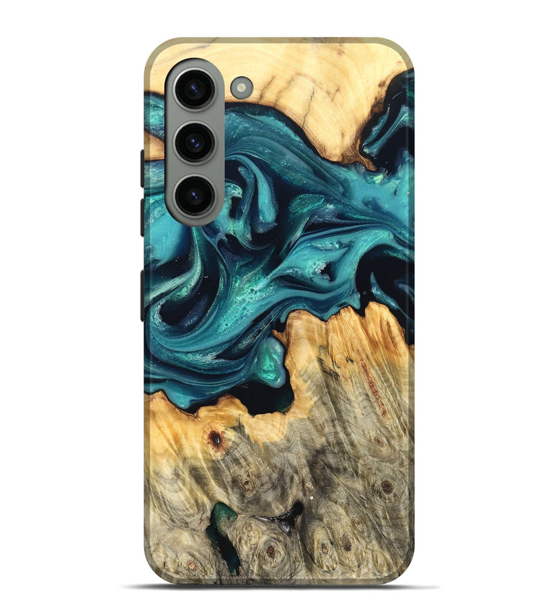 Galaxy S23 Plus Wood Live Edge Phone Case - Faith (Green, 822967)