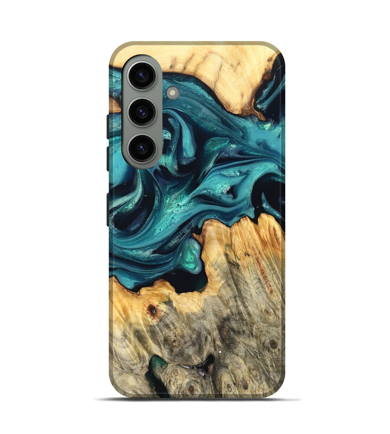 Galaxy S24 Wood Live Edge Phone Case - Faith (Green, 822967)