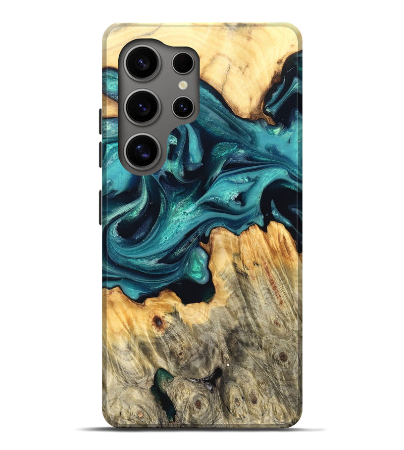 Galaxy S25 Ultra Wood Live Edge Phone Case - Faith (Green, 822967)