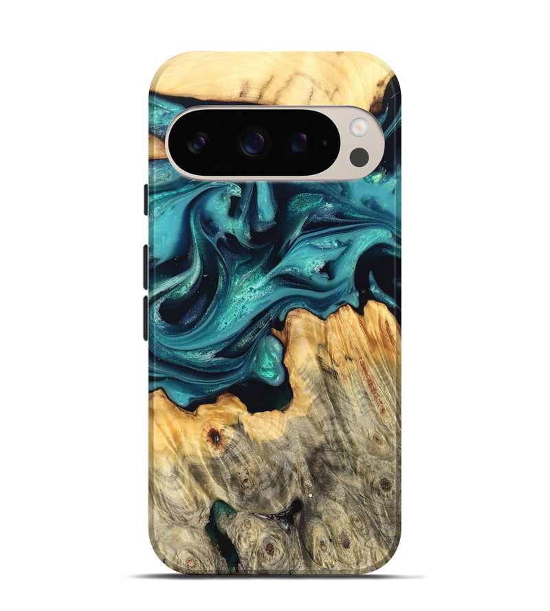 Pixel 10 Pro Wood Live Edge Phone Case - Faith (Green, 822967)