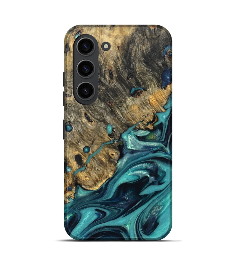 Galaxy S23 Wood Live Edge Phone Case - Deidre (Green, 822968)
