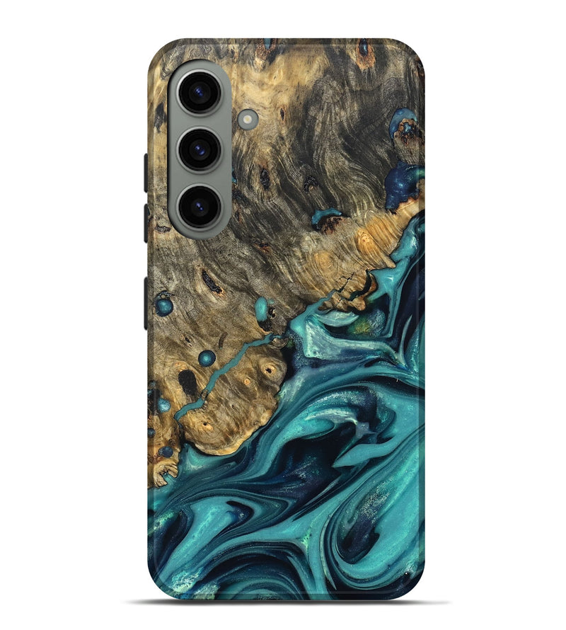 Galaxy S24 Plus Wood Live Edge Phone Case - Deidre (Green, 822968)