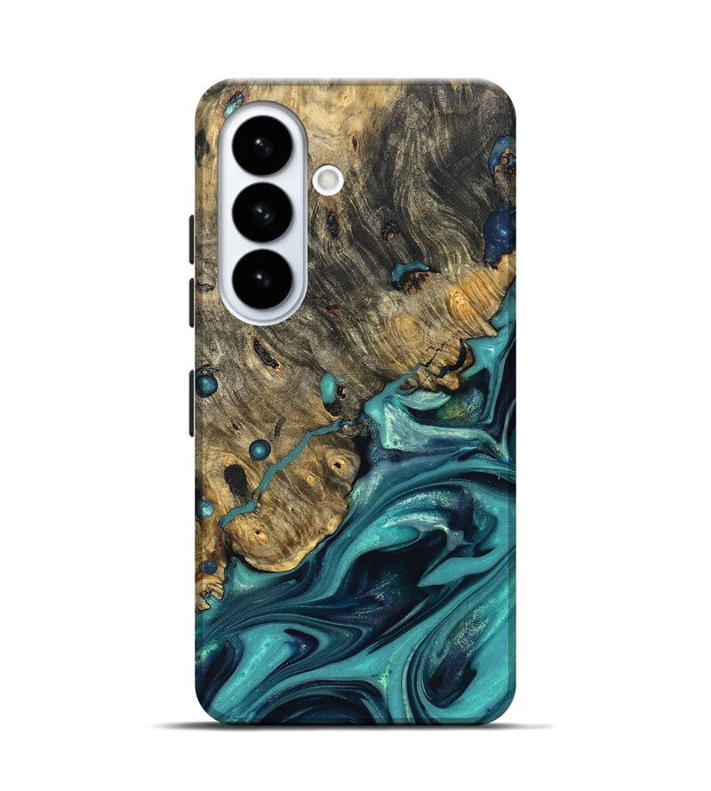 Galaxy S26 Wood Live Edge Phone Case - Deidre (Green, 822968)