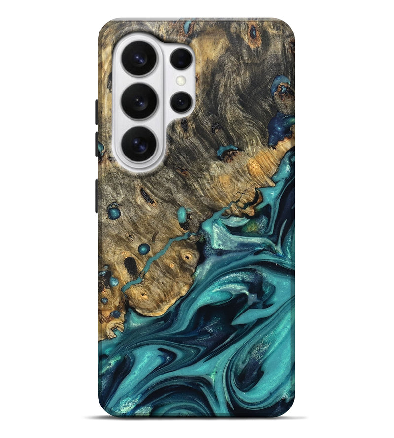 Galaxy S26 Ultra Wood Live Edge Phone Case - Deidre (Green, 822968)