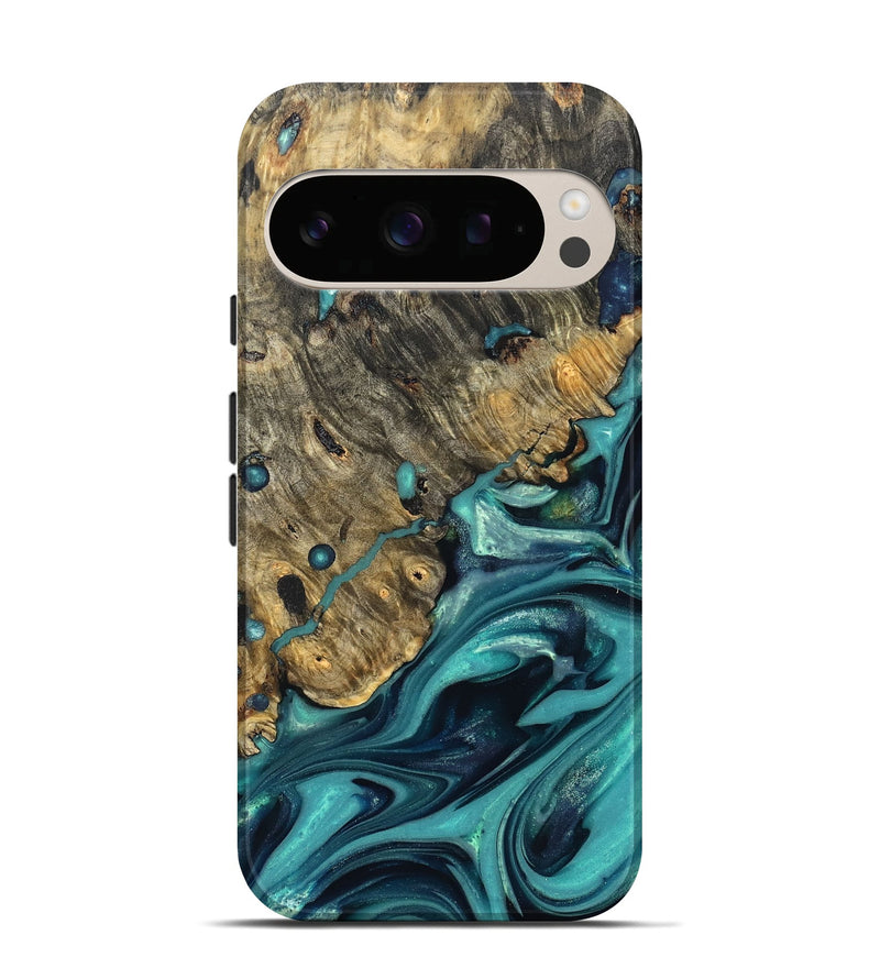 Pixel 10 Pro Wood Live Edge Phone Case - Deidre (Green, 822968)