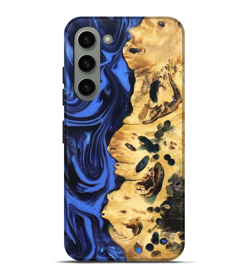 Galaxy S23 Plus Wood Live Edge Phone Case - Aniyah (Blue, 822969)