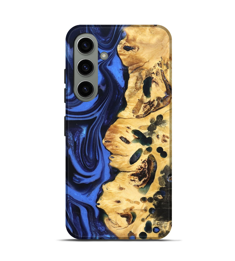 Galaxy S24 Wood Live Edge Phone Case - Aniyah (Blue, 822969)