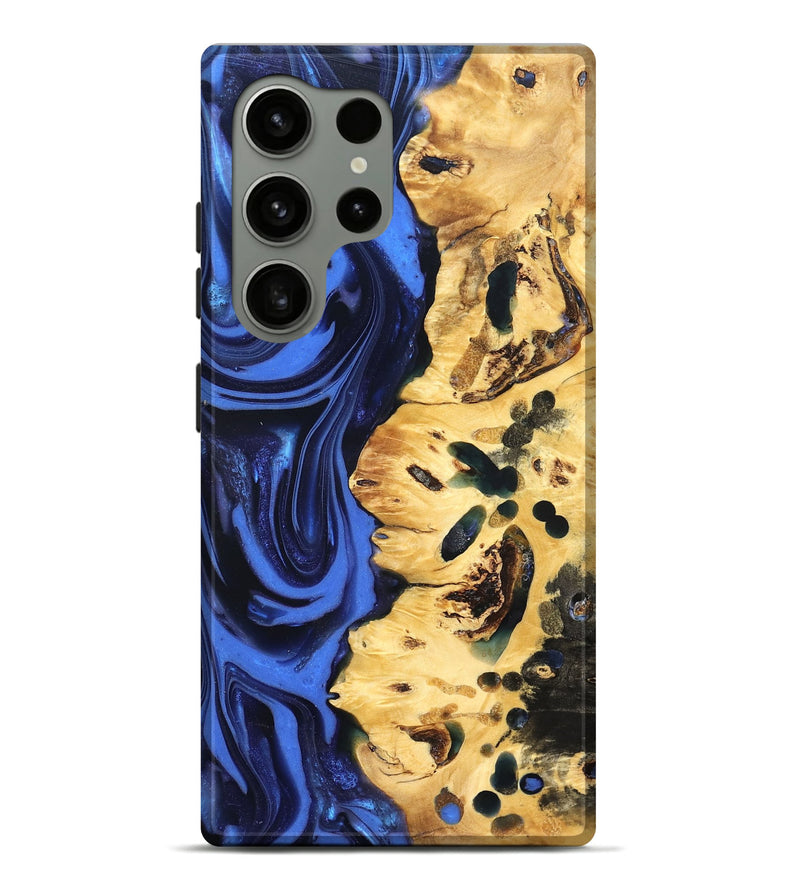 Galaxy S24 Ultra Wood Live Edge Phone Case - Aniyah (Blue, 822969)