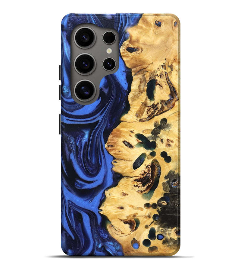 Galaxy S25 Ultra Wood Live Edge Phone Case - Aniyah (Blue, 822969)