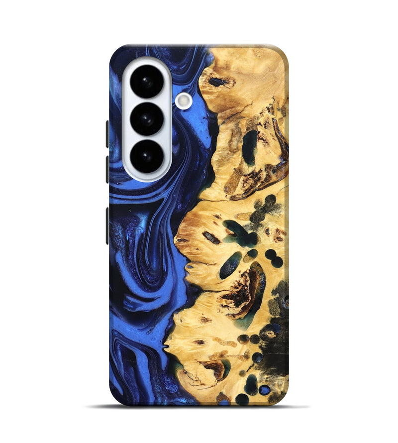 Galaxy S26 Wood Live Edge Phone Case - Aniyah (Blue, 822969)