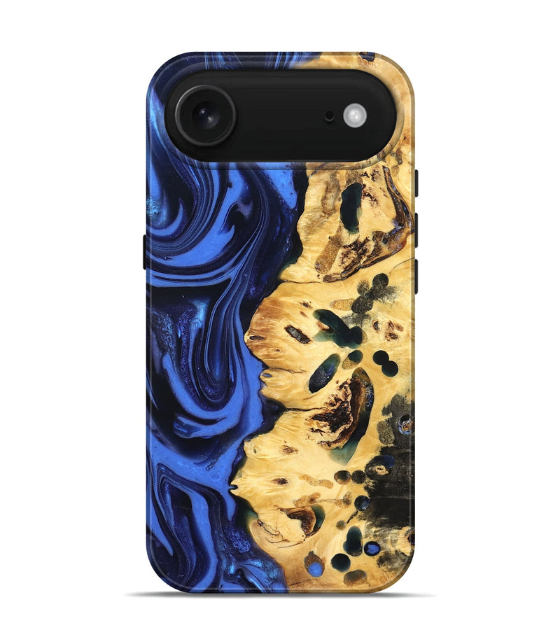 iPhone 17 Air Wood Live Edge Phone Case - Aniyah (Blue, 822969)