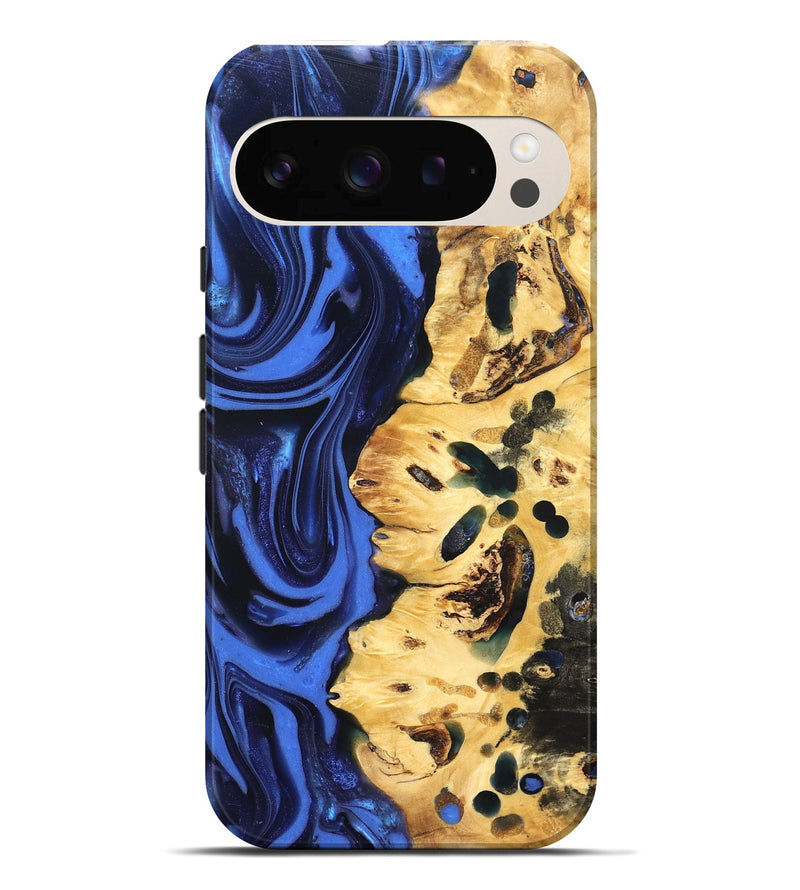 Pixel 10 Pro XL Wood Live Edge Phone Case - Aniyah (Blue, 822969)