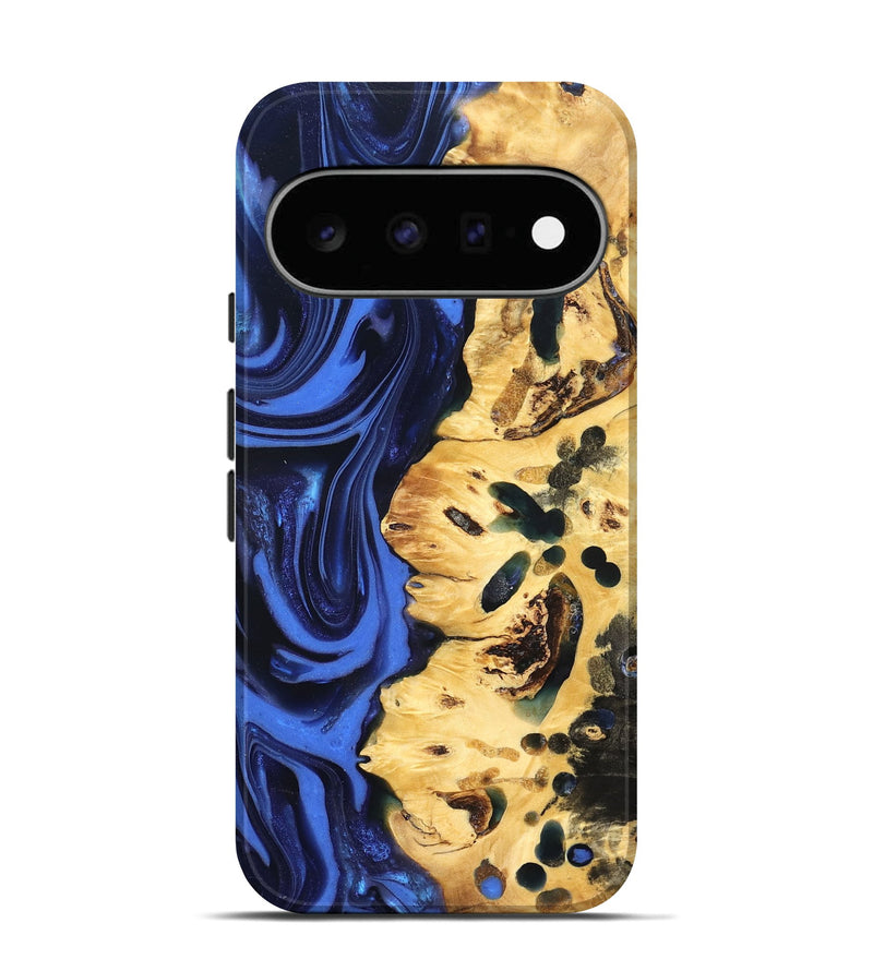 Pixel 11 Wood Live Edge Phone Case - Aniyah (Blue, 822969)