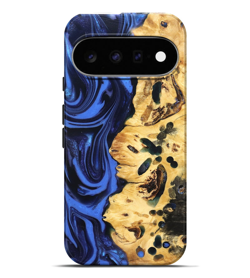Pixel 11 Pro XL Wood Live Edge Phone Case - Aniyah (Blue, 822969)
