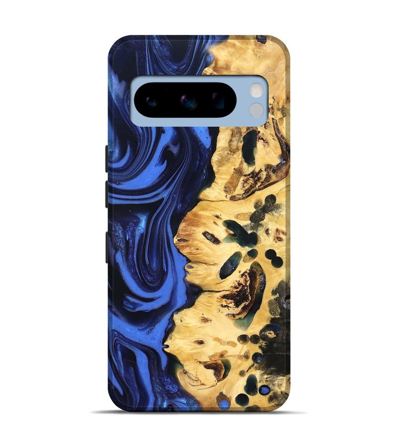 Pixel 8 Pro Wood Live Edge Phone Case - Aniyah (Blue, 822969)