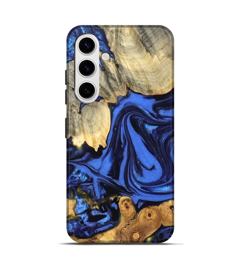 Galaxy S25 Wood Live Edge Phone Case - Marlin (Blue, 822970)