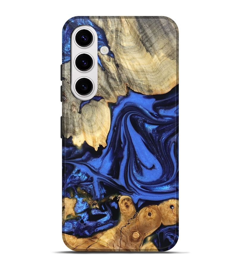 Galaxy S25 Plus Wood Live Edge Phone Case - Marlin (Blue, 822970)