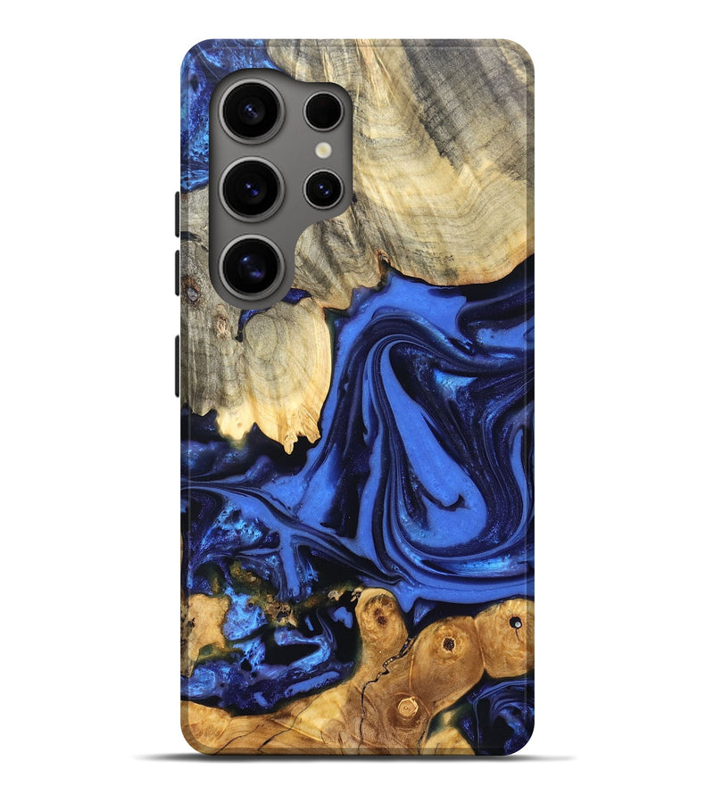 Galaxy S25 Ultra Wood Live Edge Phone Case - Marlin (Blue, 822970)
