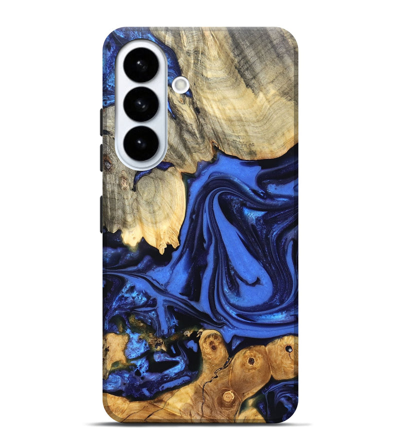 Galaxy S26 Plus Wood Live Edge Phone Case - Marlin (Blue, 822970)