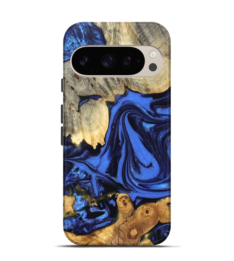 Pixel 10 Pro Wood Live Edge Phone Case - Marlin (Blue, 822970)