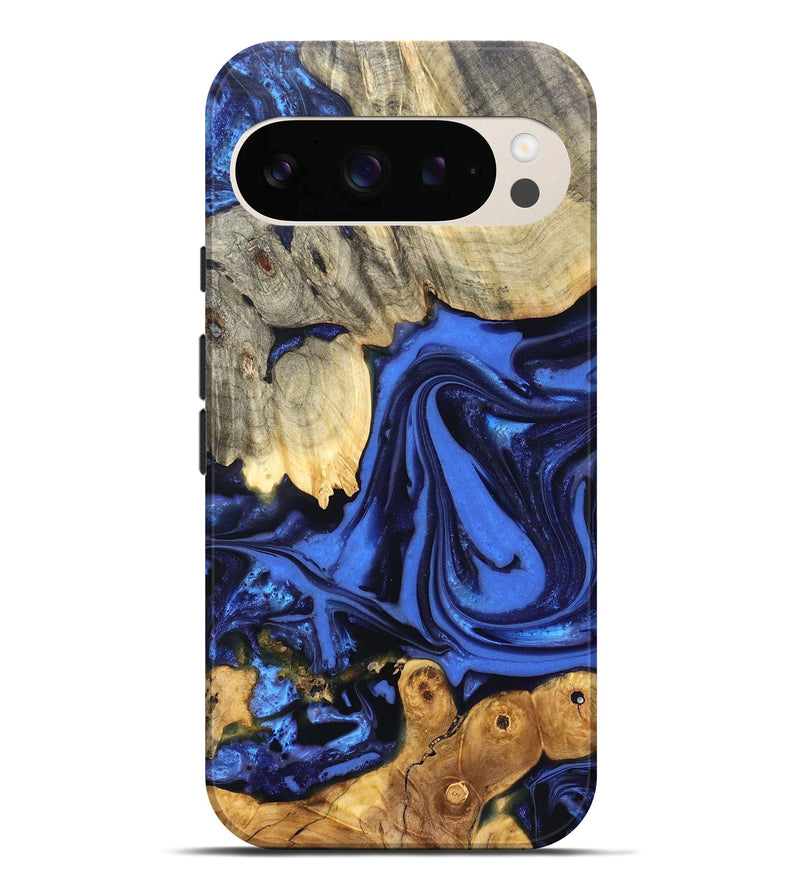 Pixel 10 Pro XL Wood Live Edge Phone Case - Marlin (Blue, 822970)