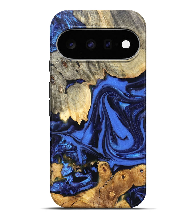 Pixel 11 Pro XL Wood Live Edge Phone Case - Marlin (Blue, 822970)