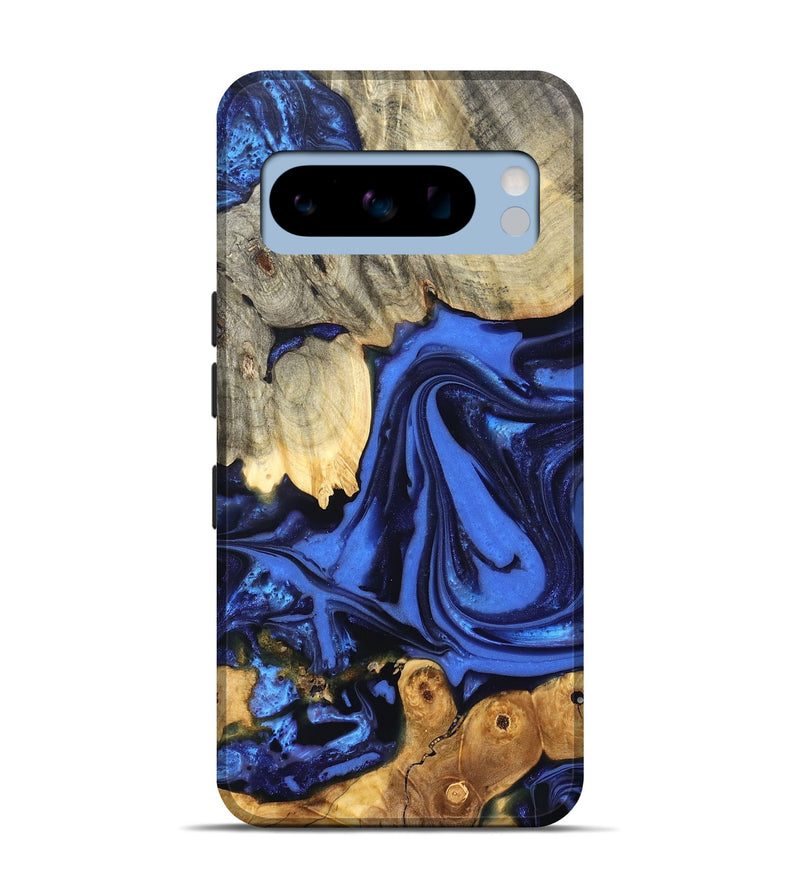 Pixel 8 Pro Wood Live Edge Phone Case - Marlin (Blue, 822970)