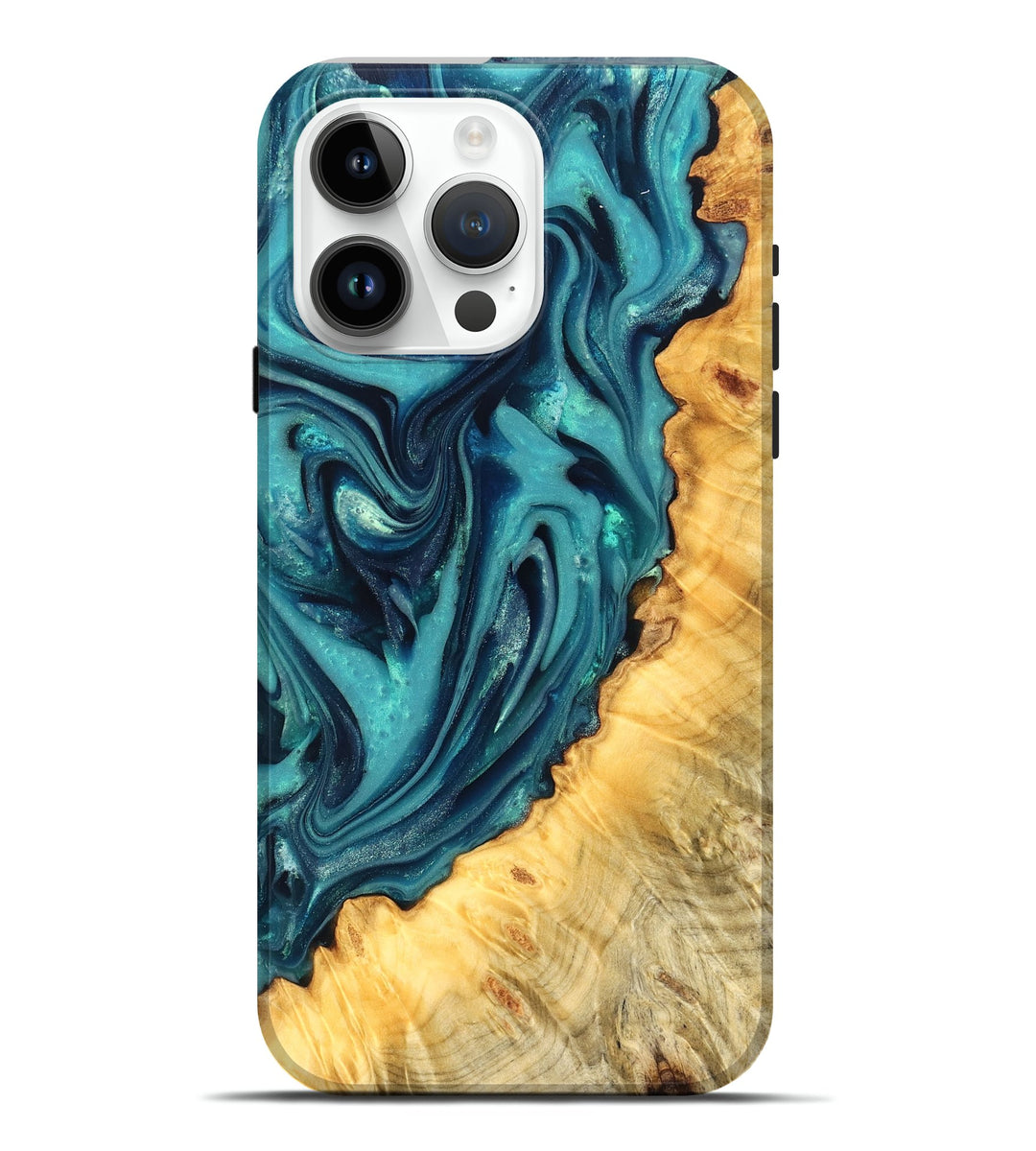 iPhone 15 Pro Max Wood Live Edge Phone Case - Salem (Ancient Olive, 822971)