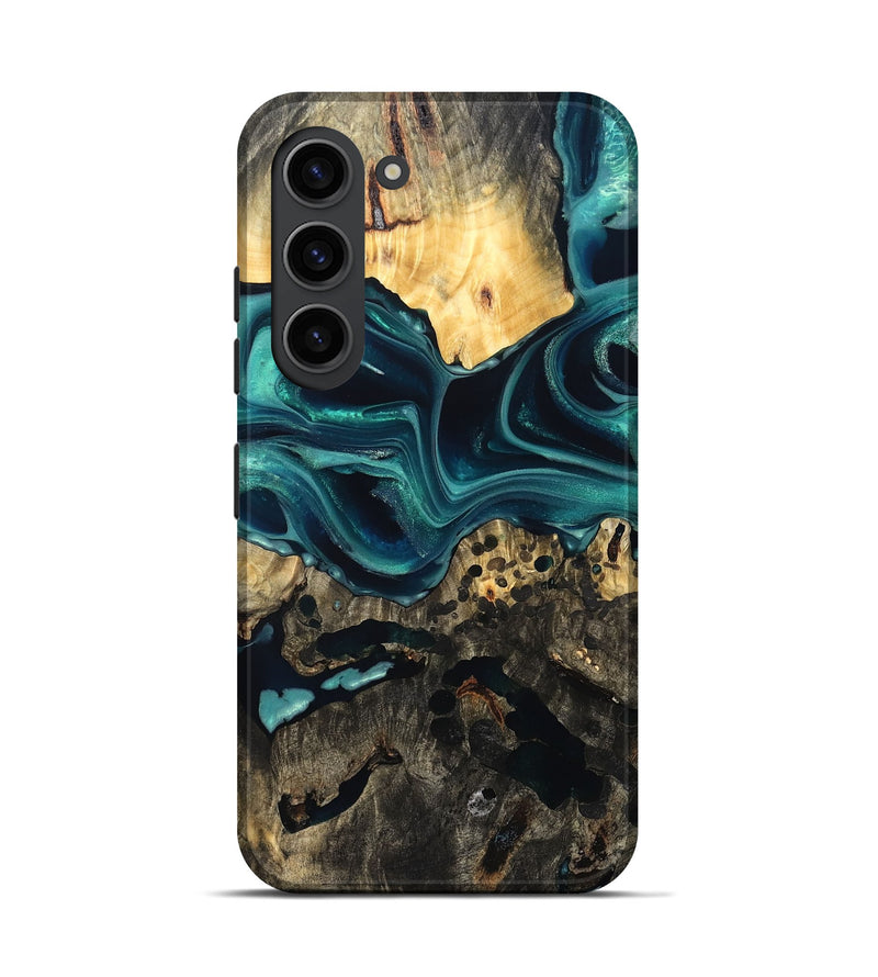 Galaxy S23 Wood Live Edge Phone Case - Karon (Green, 822972)
