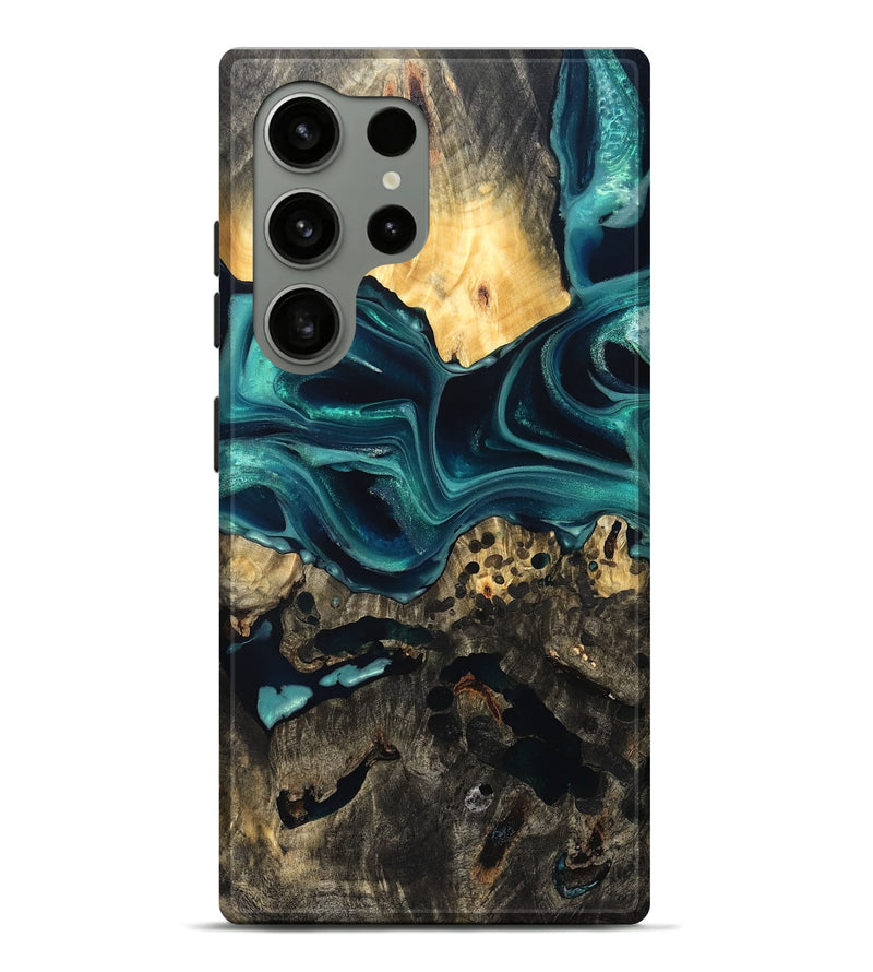 Galaxy S24 Ultra Wood Live Edge Phone Case - Karon (Green, 822972)