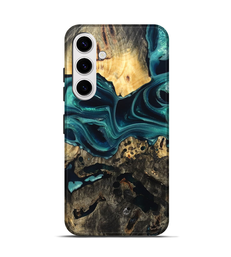 Galaxy S25 Wood Live Edge Phone Case - Karon (Green, 822972)