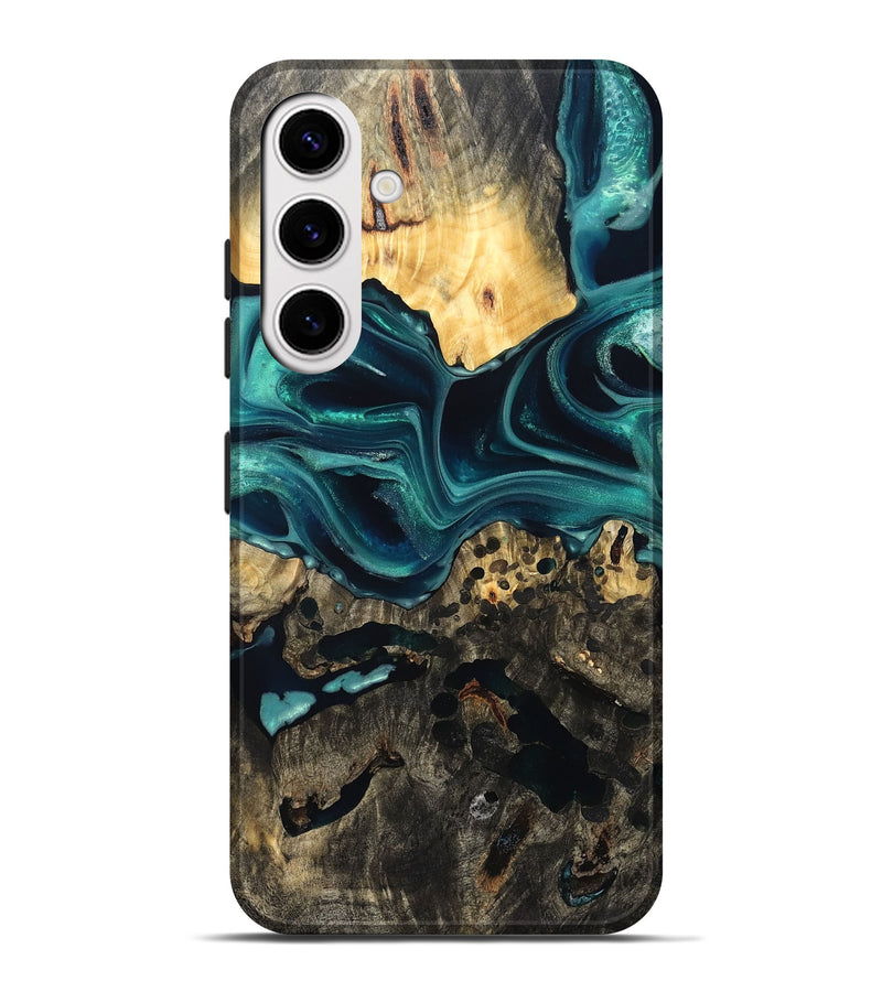 Galaxy S25 Plus Wood Live Edge Phone Case - Karon (Green, 822972)