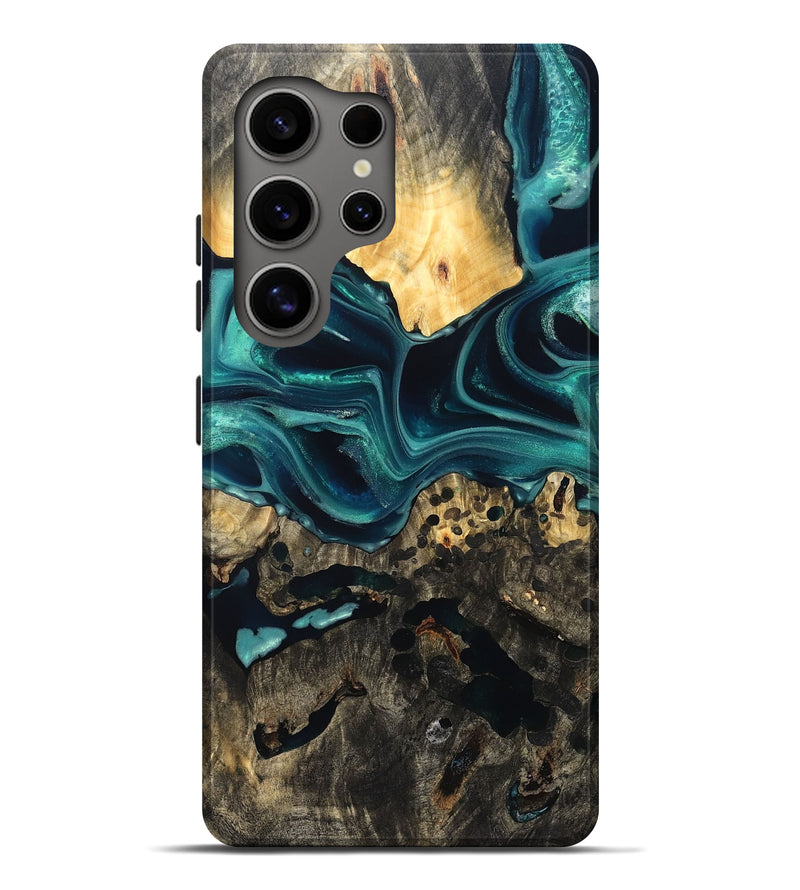 Galaxy S25 Ultra Wood Live Edge Phone Case - Karon (Green, 822972)