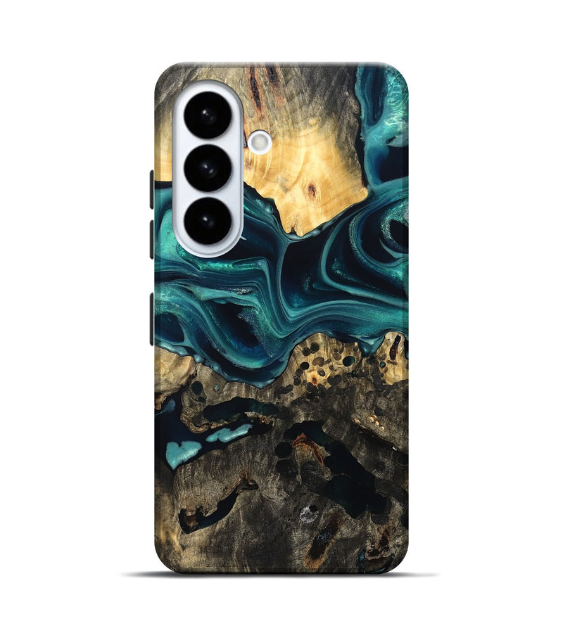 Galaxy S26 Wood Live Edge Phone Case - Karon (Green, 822972)