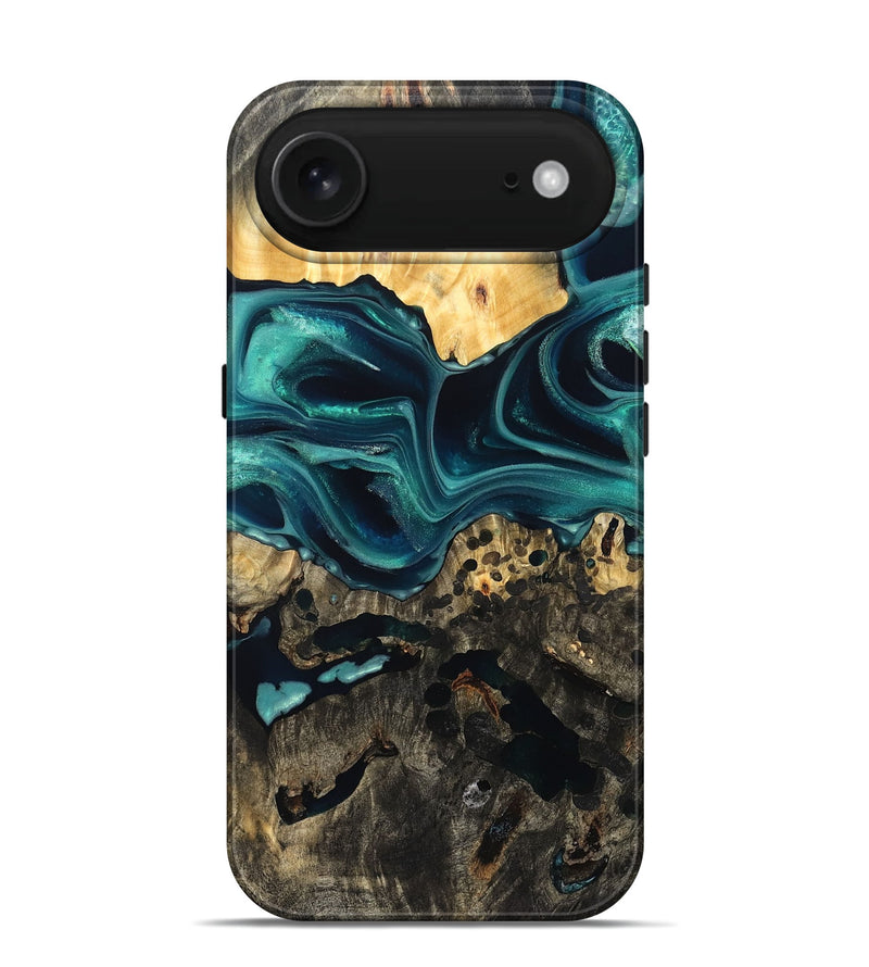 iPhone 17 Air Wood Live Edge Phone Case - Karon (Green, 822972)