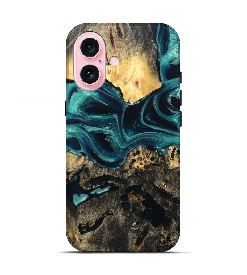 iPhone 17 Wood Live Edge Phone Case - Karon (Green, 822972)