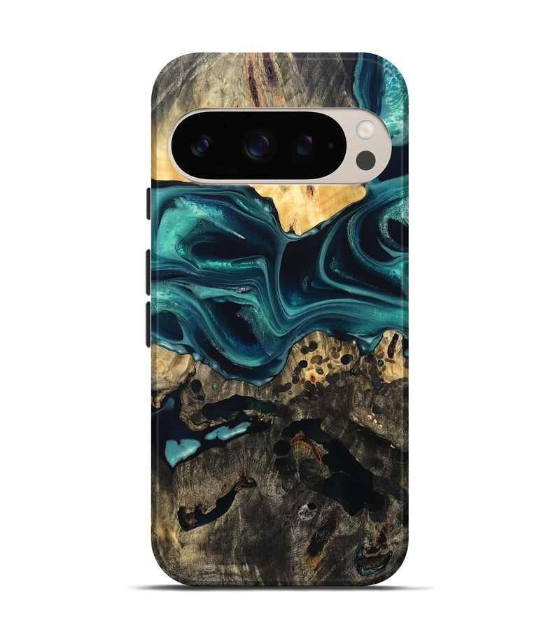 Pixel 10 Pro Wood Live Edge Phone Case - Karon (Green, 822972)