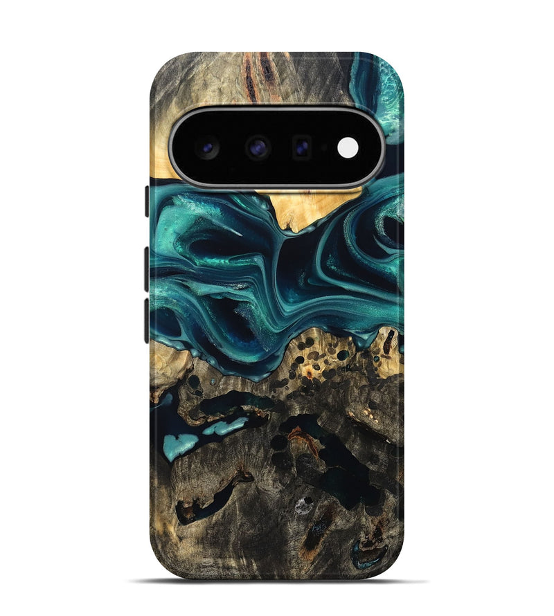 Pixel 11 Pro Wood Live Edge Phone Case - Karon (Green, 822972)