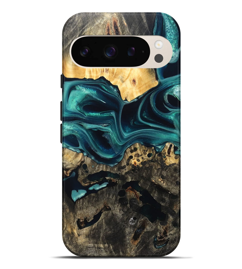 Pixel 9 Pro XL Wood Live Edge Phone Case - Karon (Green, 822972)
