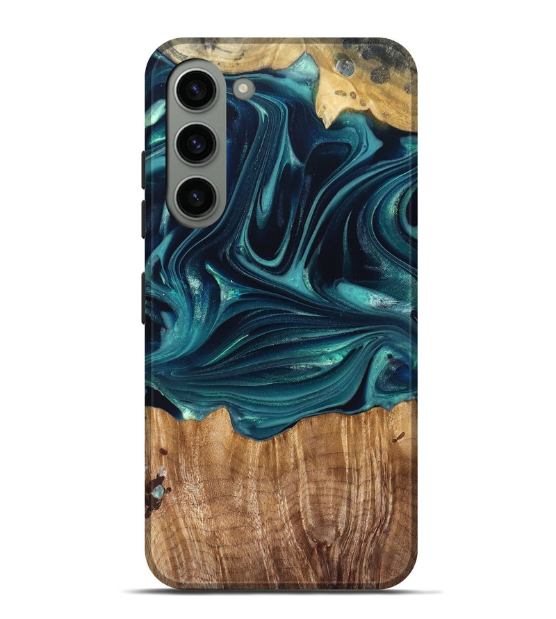 Galaxy S23 Plus Wood Live Edge Phone Case - Tammi (Green, 822973)