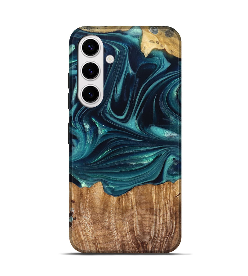 Galaxy S25 Wood Live Edge Phone Case - Tammi (Green, 822973)