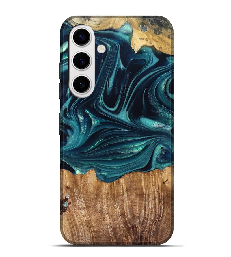 Galaxy S25 Plus Wood Live Edge Phone Case - Tammi (Green, 822973)