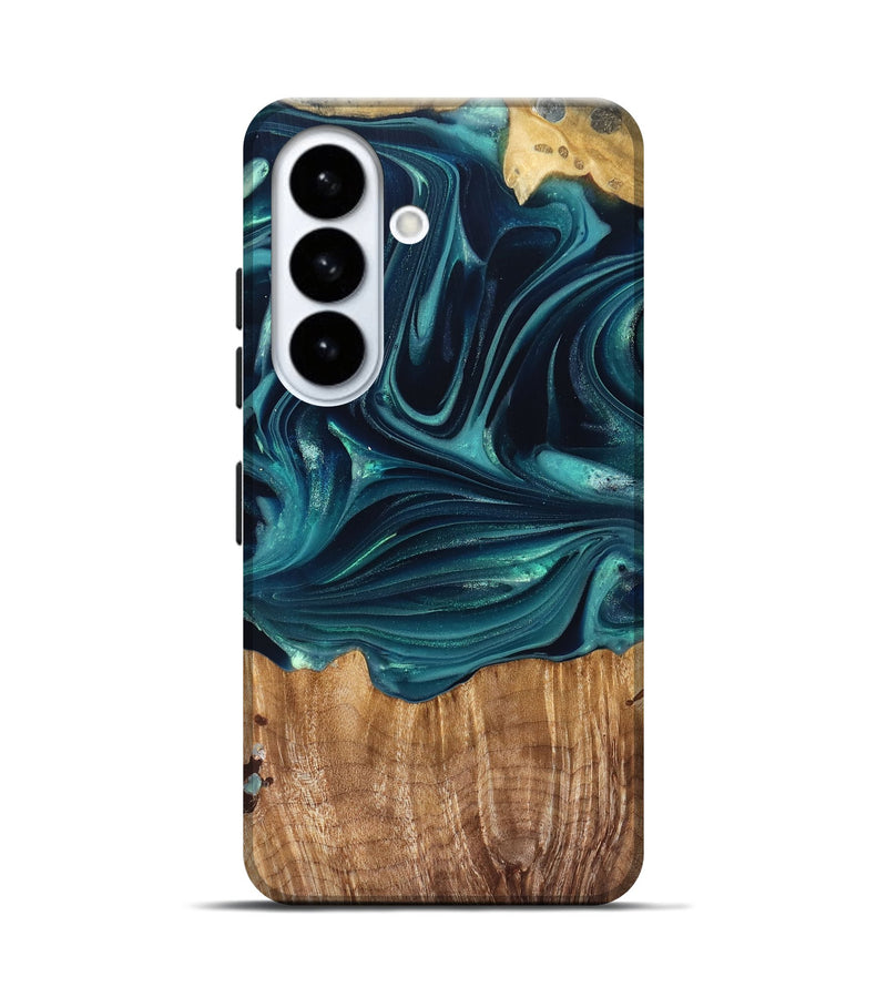 Galaxy S26 Wood Live Edge Phone Case - Tammi (Green, 822973)