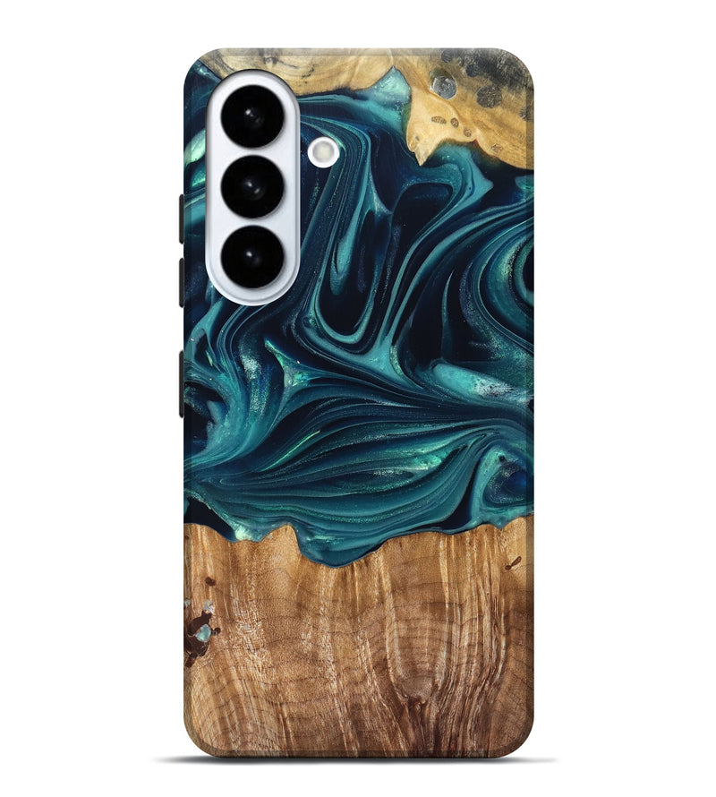 Galaxy S26 Plus Wood Live Edge Phone Case - Tammi (Green, 822973)