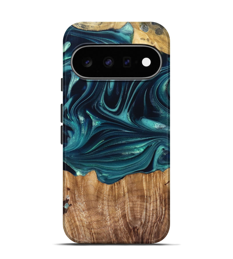 Pixel 11 Pro Wood Live Edge Phone Case - Tammi (Green, 822973)
