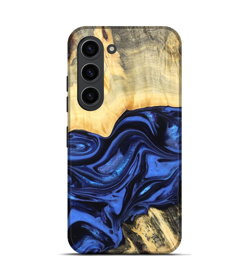 Galaxy S23 Wood Live Edge Phone Case - Leann (Blue, 822974)