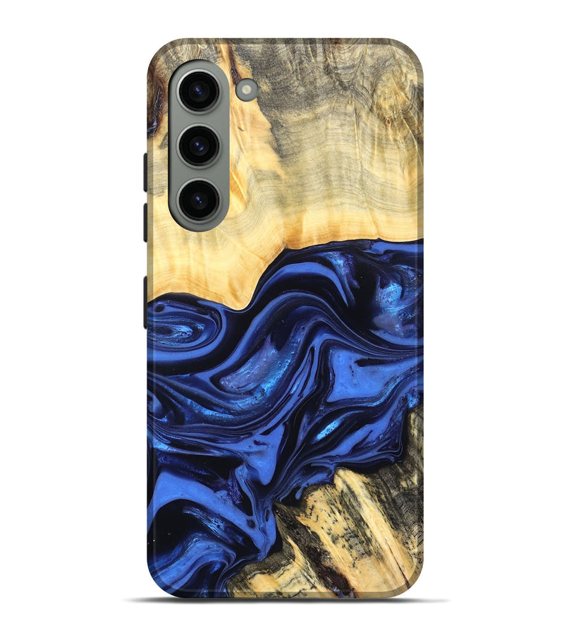 Galaxy S23 Plus Wood Live Edge Phone Case - Leann (Blue, 822974)