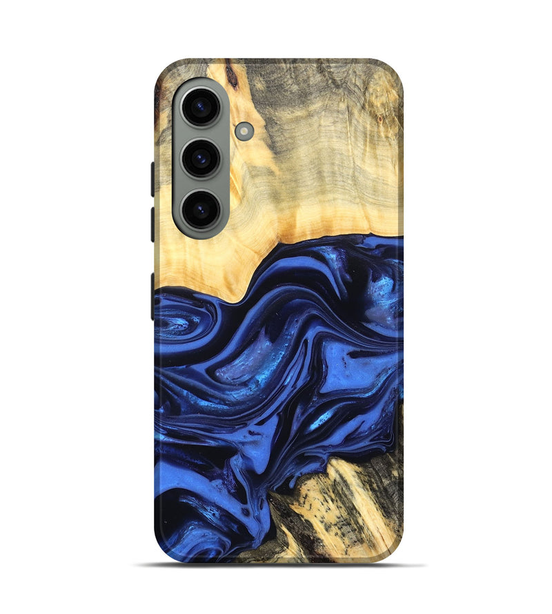 Galaxy S24 Wood Live Edge Phone Case - Leann (Blue, 822974)
