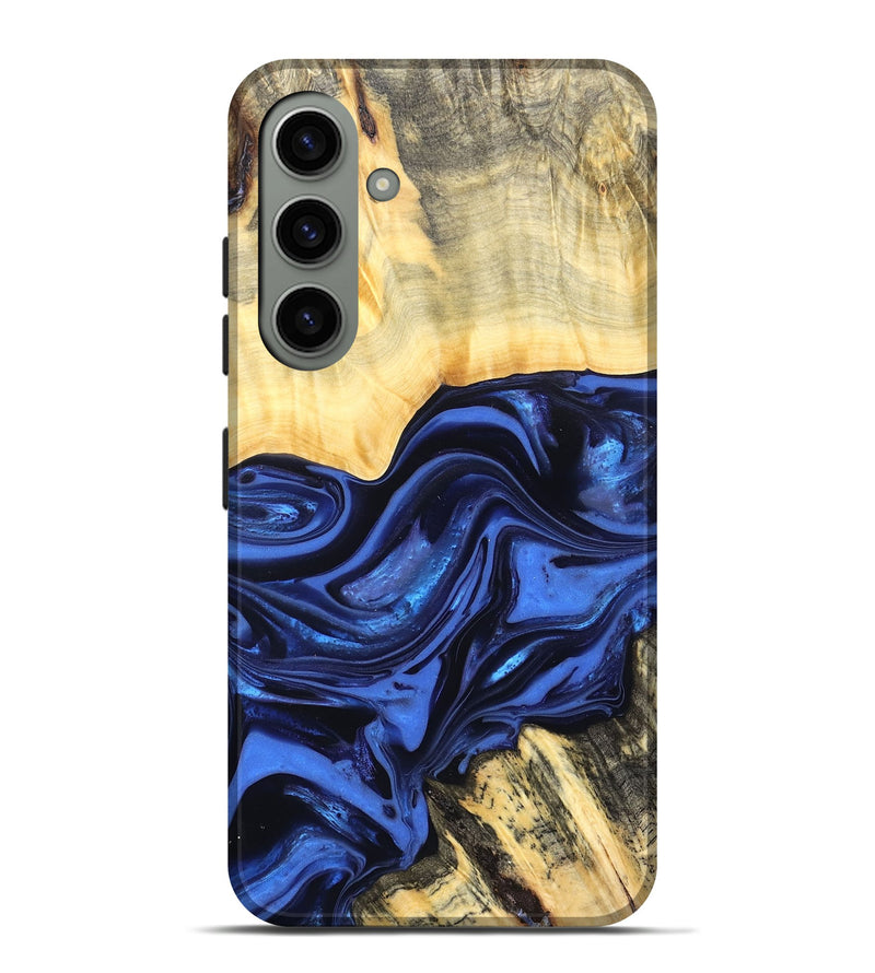 Galaxy S24 Plus Wood Live Edge Phone Case - Leann (Blue, 822974)