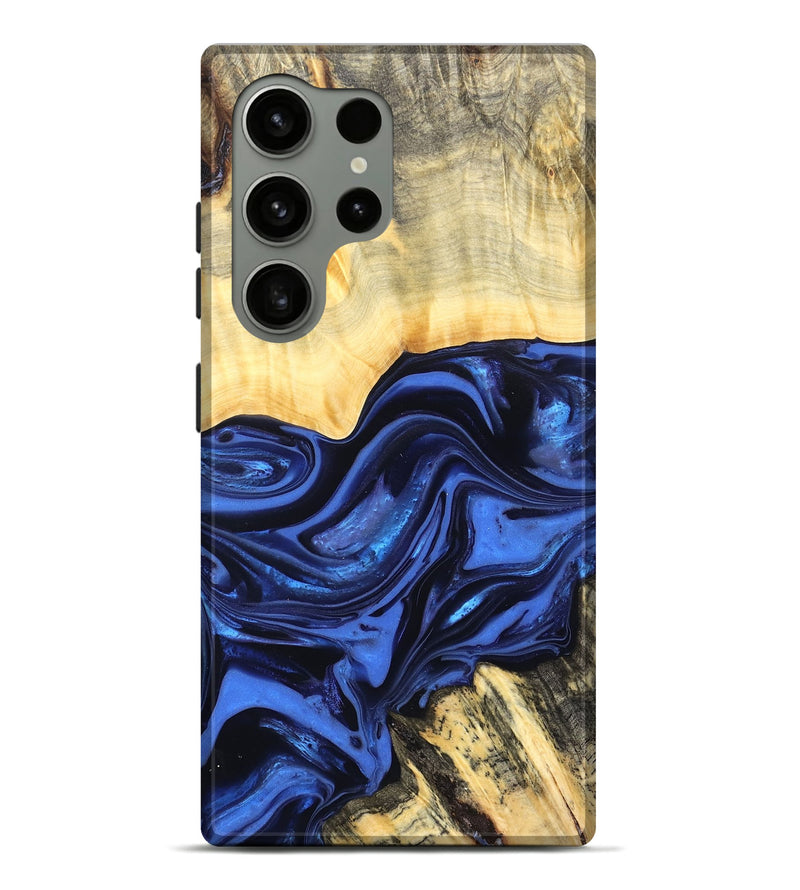 Galaxy S24 Ultra Wood Live Edge Phone Case - Leann (Blue, 822974)